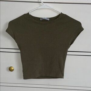 Olive Green Women's Crop Top